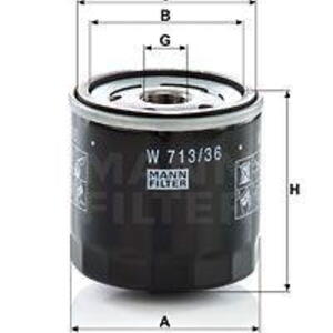 Olejový filtr MANN-FILTER W 713/36