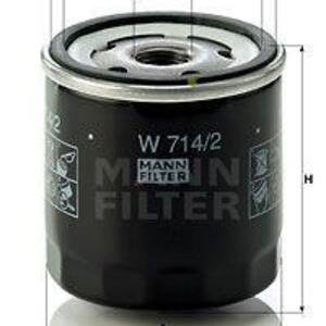 Olejový filtr MANN-FILTER W 714/2 W 714/2