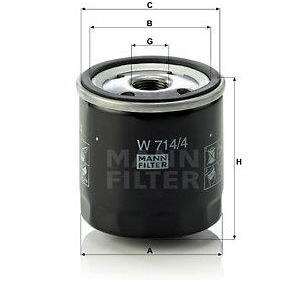 Olejový filtr MANN-FILTER W 714/4