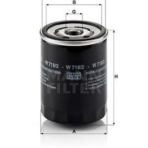 Olejový filtr MANN-FILTER W 718/2