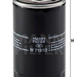 Olejový filtr MANN-FILTER W 719/12