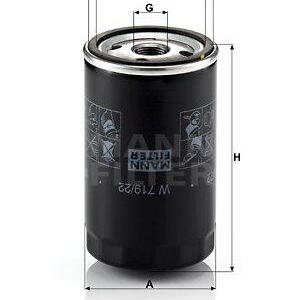 Olejový filtr MANN-FILTER W 719/22