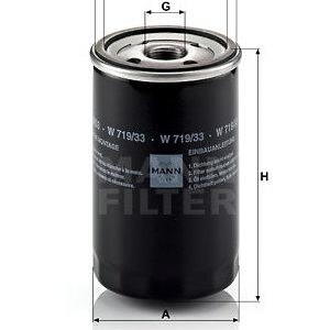Olejový filtr MANN-FILTER W 719/33