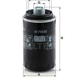 Olejový filtr MANN-FILTER W 719/53