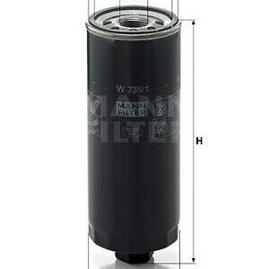 Olejový filtr MANN-FILTER W 735/1