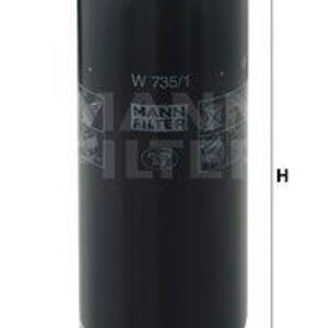 Olejový filtr MANN-FILTER W 735/1 W 735/1