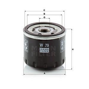 Olejový filtr MANN-FILTER W 79