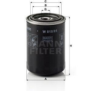 Olejový filtr MANN-FILTER W 818/81