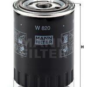Olejový filtr MANN-FILTER W 820 W 820