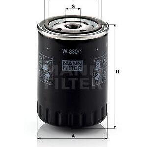 Olejový filtr MANN-FILTER W 830/1
