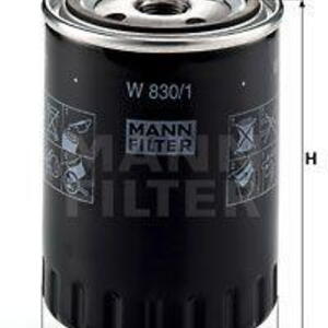 Olejový filtr MANN-FILTER W 830/1 W 830/1