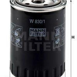 Olejový filtr MANN-FILTER W 830/1
