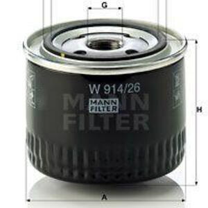 Olejový filtr MANN-FILTER W 914/26
