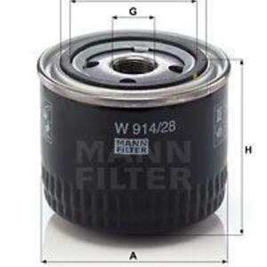 Olejový filtr MANN-FILTER W 914/28 W 914/28