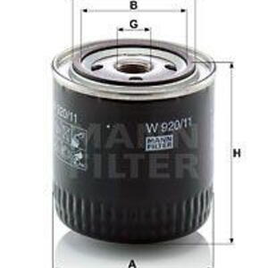 Olejový filtr MANN-FILTER W 920/11 W 920/11