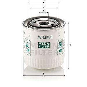 Olejový filtr MANN-FILTER W 920/38