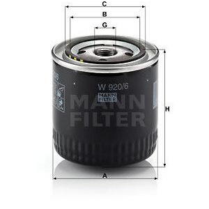 Olejový filtr MANN-FILTER W 920/6