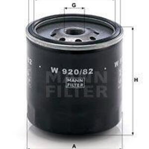 Olejový filtr MANN-FILTER W 920/82 W 920/82