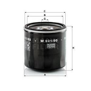 Olejový filtr MANN-FILTER W 921/80