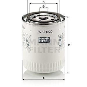 Olejový filtr MANN-FILTER W 930/20