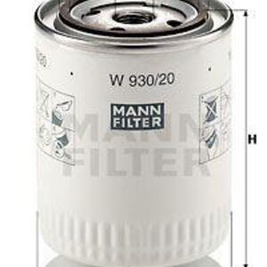Olejový filtr MANN-FILTER W 930/20