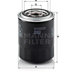 Olejový filtr MANN-FILTER W 930/26