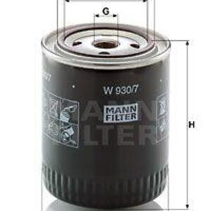 Olejový filtr MANN-FILTER W 930/7 W 930/7