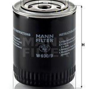 Olejový filtr MANN-FILTER W 930/9 W 930/9