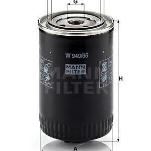 Olejový filtr MANN-FILTER W 940/66
