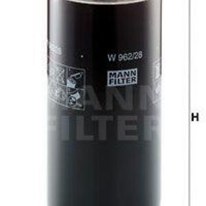 Olejový filtr MANN-FILTER W 962/28 W 962/28