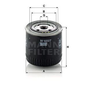 Olejový filtr, turbodmychadlo MANN-FILTER W 920/7