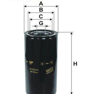 Olejový filtr WIX FILTERS 51820E