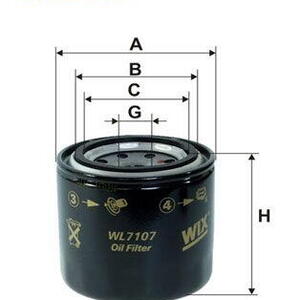 Olejový filtr WIX FILTERS WL7107