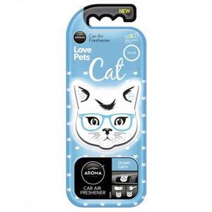 Osvěžovač AROMA CAR Cat, Vůně ocean calm - vůně oceánu COMPASS amS37422