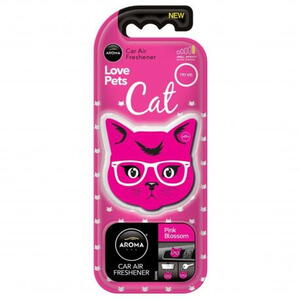 Osvěžovač AROMA CAR Cat, Vůně pink blossom - vůně květů COMPASS amS37423