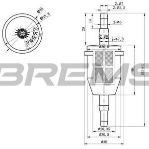 Palivový filtr BREMSI FE0034