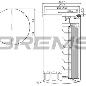 Palivový filtr BREMSI FE1314