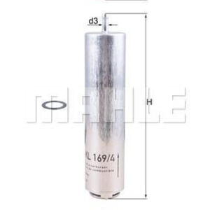 Palivový filtr MAHLE KL 169/4D