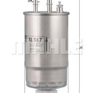 Palivový filtr MAHLE KL 567
