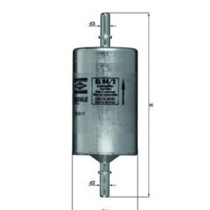 Palivový filtr MAHLE KL 84/2