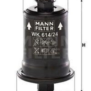 Palivový filtr MANN-FILTER WK 614/24 x WK 614/24 x