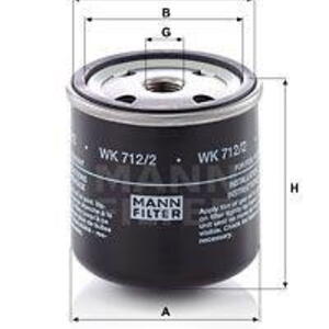Palivový filtr MANN-FILTER WK 712/2