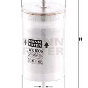 Palivový filtr MANN-FILTER WK 8036 WK 8036