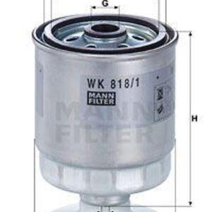 Palivový filtr MANN-FILTER WK 818/1