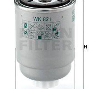 Palivový filtr MANN-FILTER WK 821 WK 821