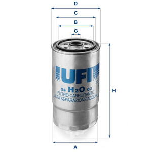 Palivový filtr UFI 24.H2O.03