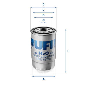 Palivový filtr UFI 24.H2O.08