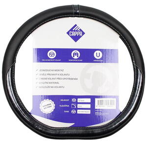 Potah volantu Cappa SQUARE SHAPE 37,5cm černý