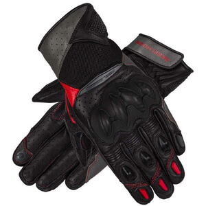 Rebelhorn FLUX II LADY černé šedé fluo červené dámské kožené rukavice