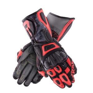 Rebelhorn REBEL černé camo fluo červené kožené rukavice na motorku XL